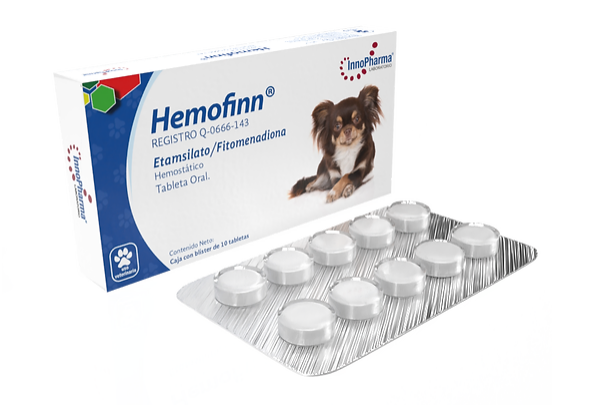 Hemofinn (Etamsilato - Fitomenadiona) 10 tabletas